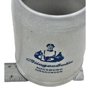 Vintage Bürgerbräu Augsburg Göggingen Stoneware Beer Mug Tankard With Handle 0.5